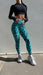 Carra Lee Active leggings Aqua Leopard Eco Ultra High Waist Leggings with Pockets