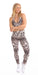 Carra Lee Active leggings Cream Cheetah Eco Scrunch Bum Leggings