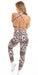 Carra Lee Active leggings Cream Cheetah Eco Scrunch Bum Leggings