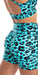 Carra Lee Active shorts Aqua Leopard Eco Scrunch Bum Midi Shorts