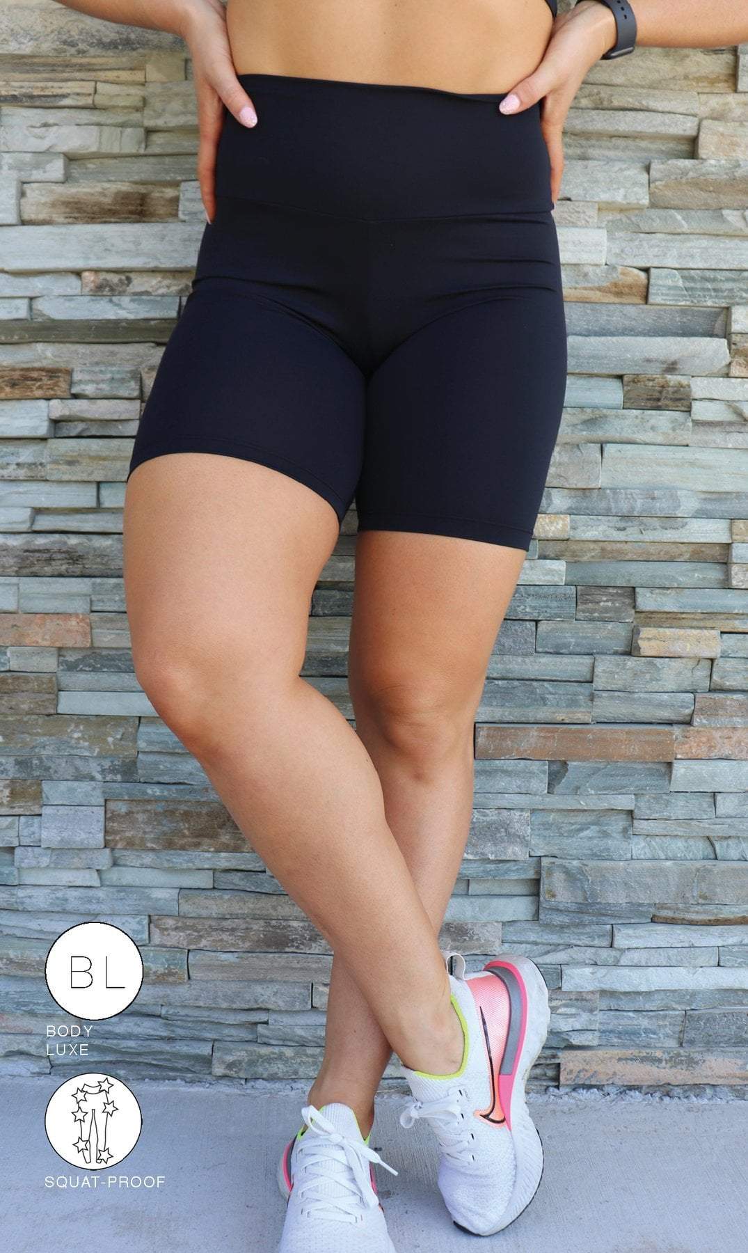 Midnight Body Luxe Midi Shorts with Pockets - Be Activewear