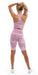 Carra Lee Active Shorts Pink Snake Eco Biker Shorts with Pockets