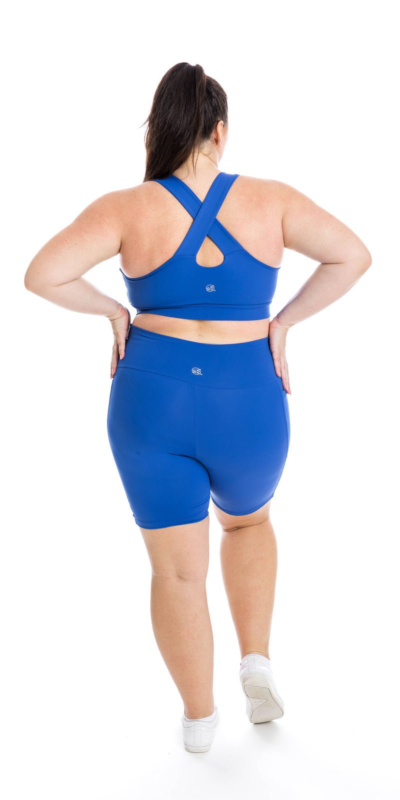 Carra Lee Active Shorts Royal Blue Body Luxe Midi Shorts with Pockets