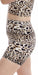 Carra Lee Active Shorts White Cheetah Midi Shorts