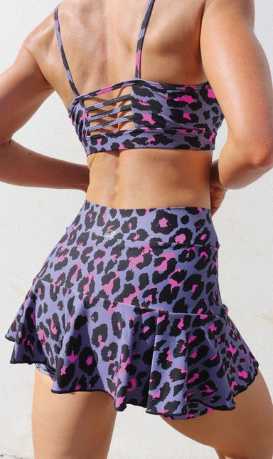 Carra Lee Active Skort Pink Leopard Skort with Pockets