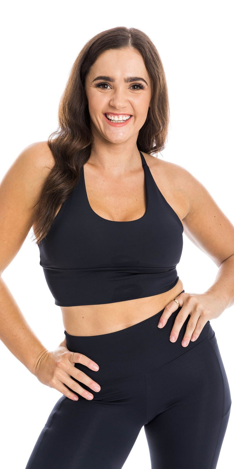 Carra Lee Active Sports Bra Midnight Body Luxe Motion Racer Back Bra