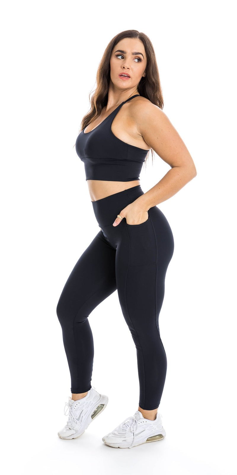 Carra Lee Active Sports Bra Midnight Body Luxe Motion Racer Back Bra