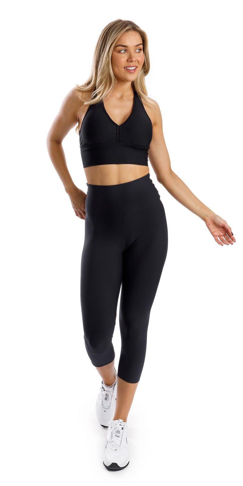 Midnight Eco Capri Leggings with Pockets Carra Lee Active Be