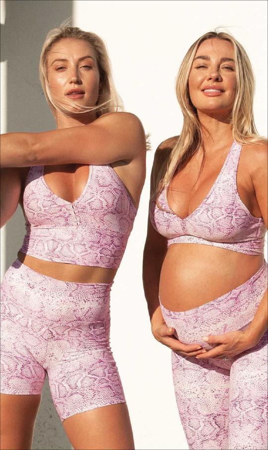 Carra Lee Active Tights Pink Snake Eco Ultra High Waist Leggings