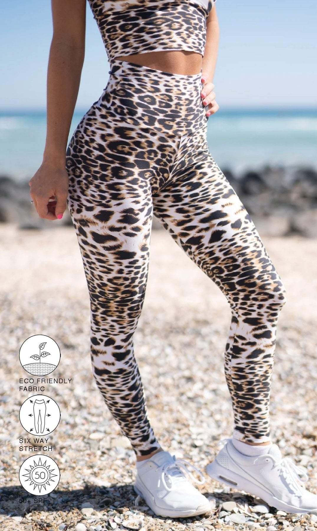 White Cheetah Ultra High Waist Leggings - Be Activewear