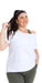 Carra Lee Active TOPS White Off The Shoulder Short Sleeve Tee