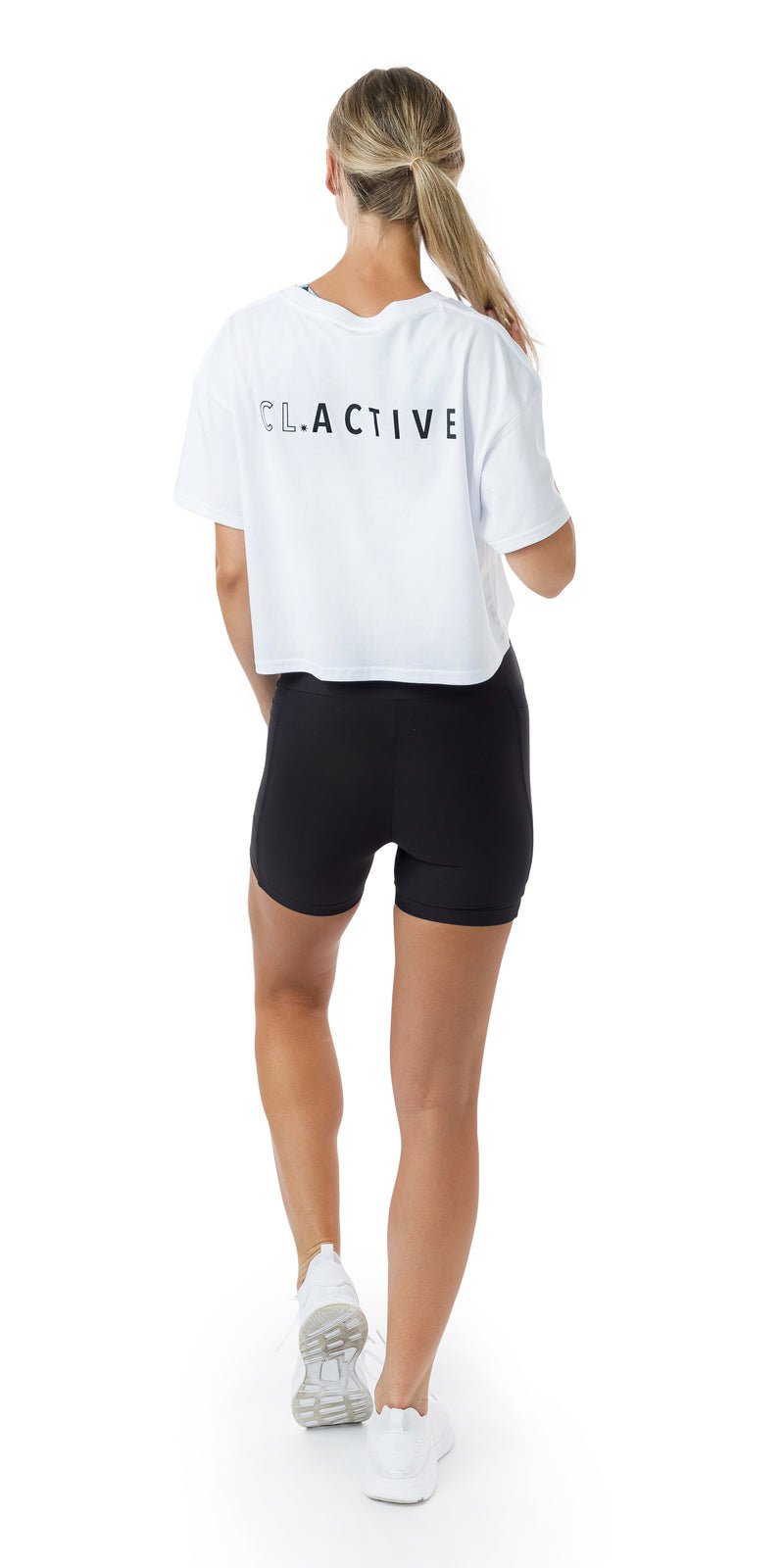 Carra Lee Active Tshirt White CL Active Crop Tee