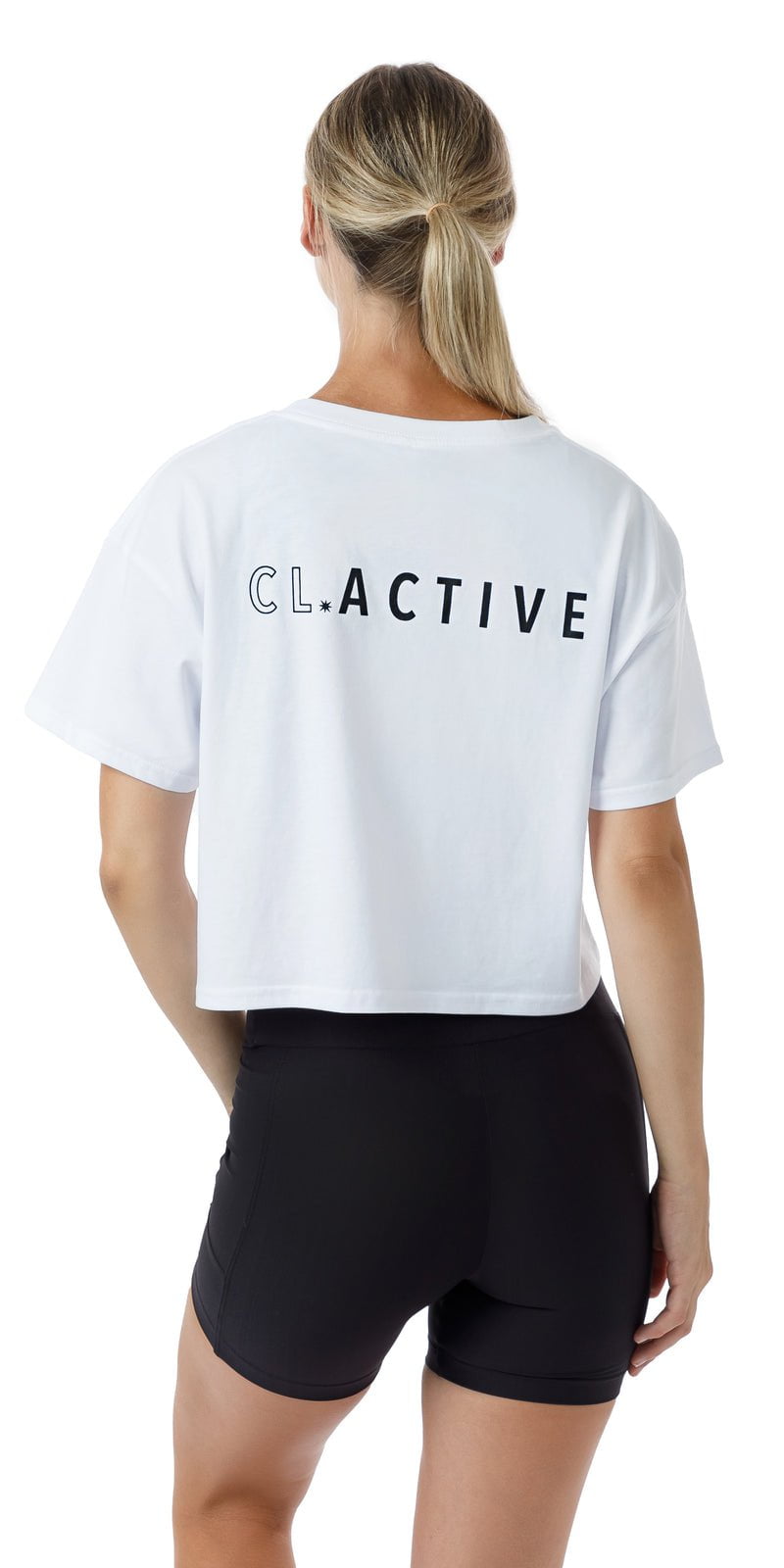 Carra Lee Active Tshirt White CL Active Crop Tee