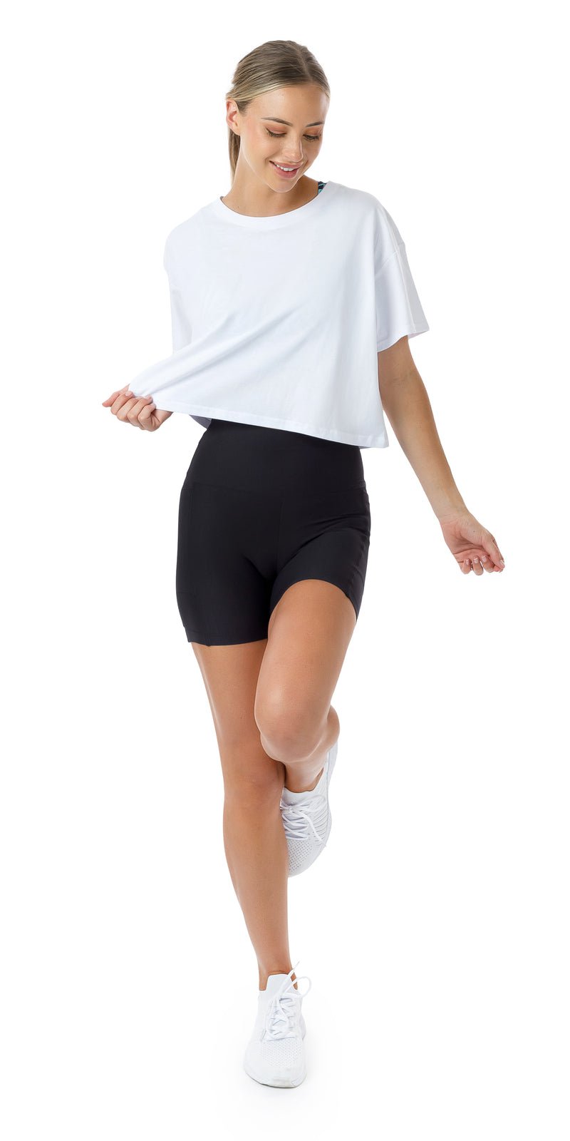Carra Lee Active Tshirt White CL Active Crop Tee