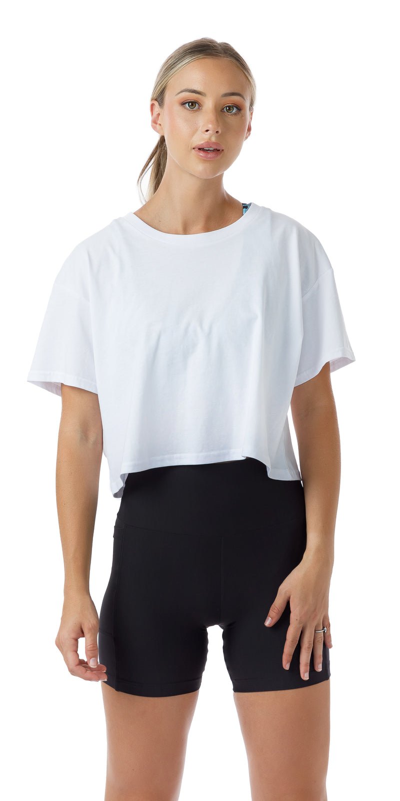 Carra Lee Active Tshirt White CL Active Crop Tee