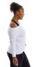 Carra Lee Active Tshirt White Off The Shoulder Long Sleeve Tee