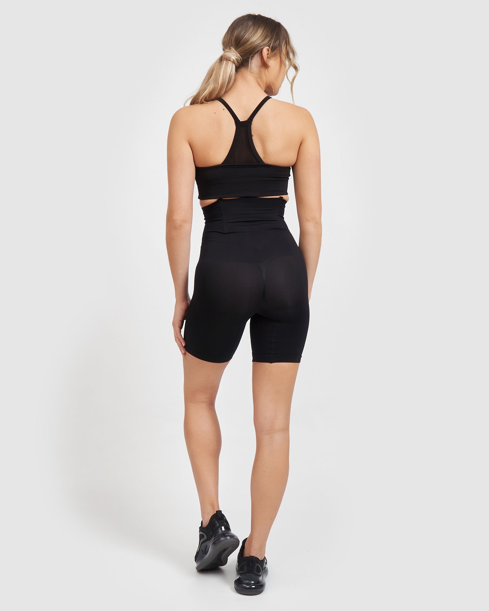 Core Trainer Activewear Core Trainer High Waisted Shape Wear Midi Shorts Black