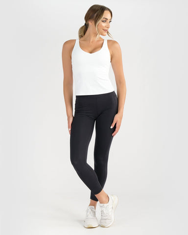 Core Trainer Tank Tops Core Trainer Dani Longline Tank - White