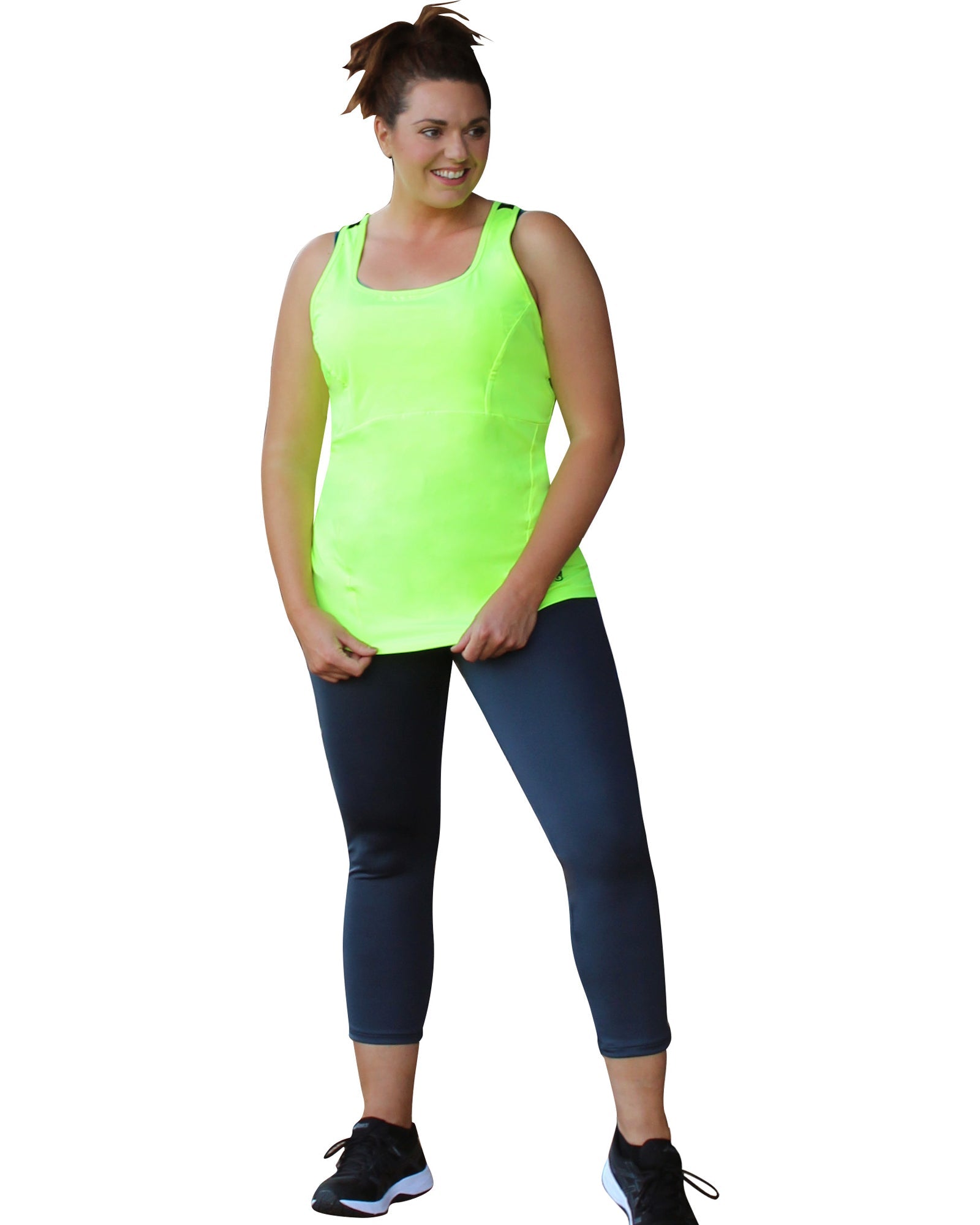 Curvy Chic Leggings High Waist Active Sculpt Tights - Black