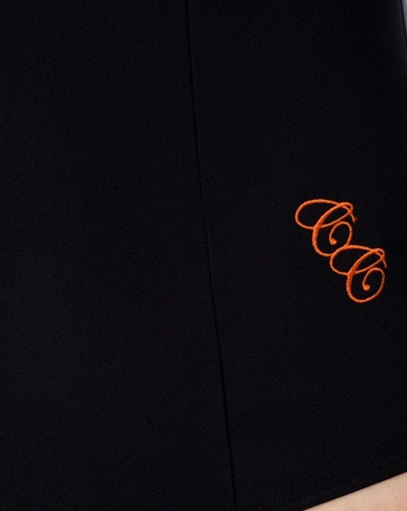 Curvy Chic Swimmers Racer Back Swimsuit Zip-Orange