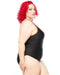 Curvy Chic swimwear Racer Back Swimsuit - Zip (E-G) - Black/Orange