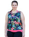 Curvy Chic Tanks Boot Camp Babe Singlet - Floral