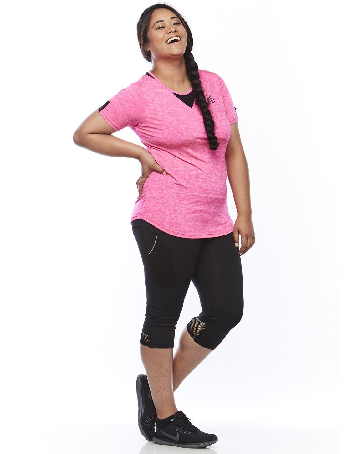Zest Short Sleeve Shirt - Pink - Be Activewear