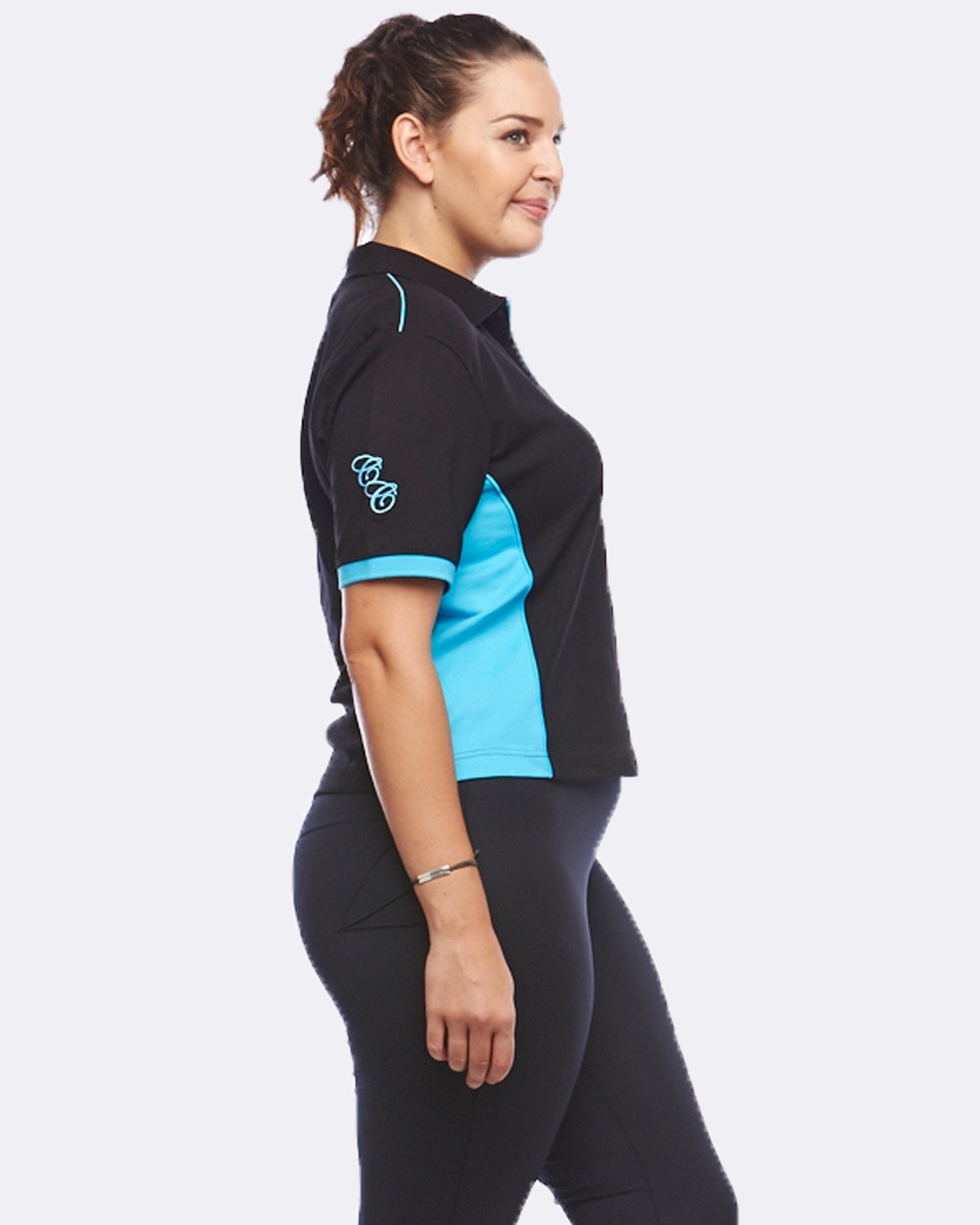 EQ Polo - Black / Cobalt - Be Activewear