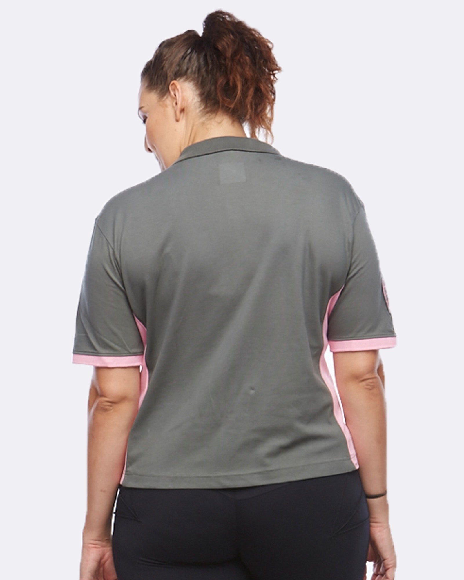 EQ Polo - Charcoal / Pink - Be Activewear