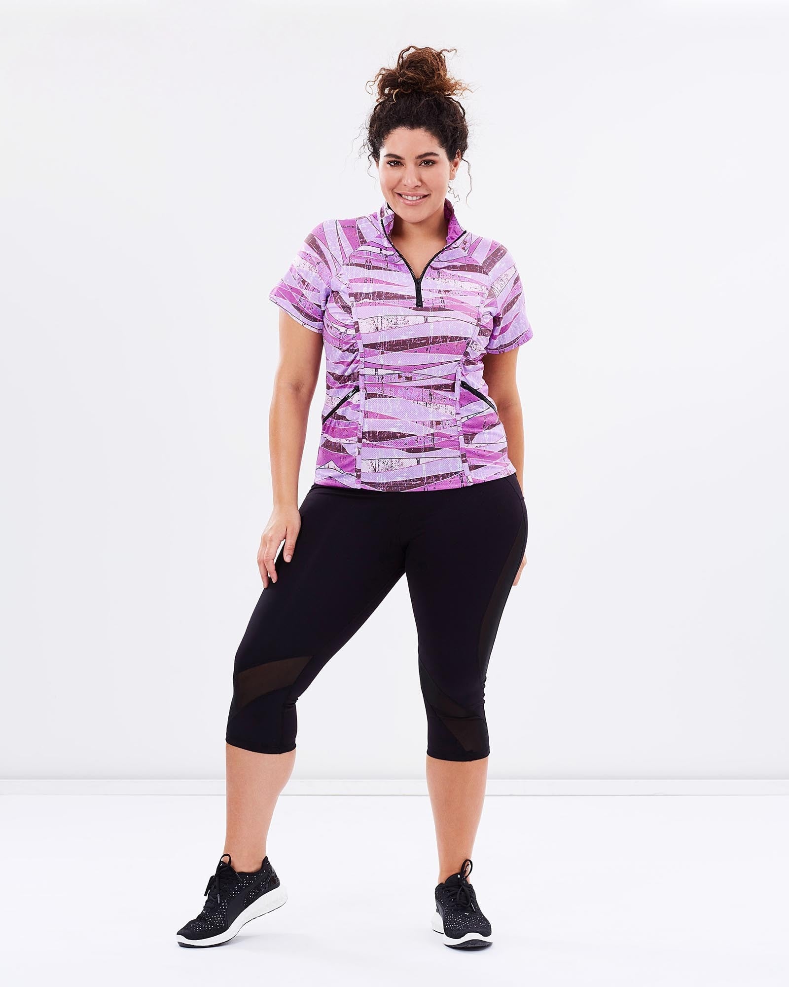 Stay Cool Short Sleeve Top - Blush Print - Be Activewear
