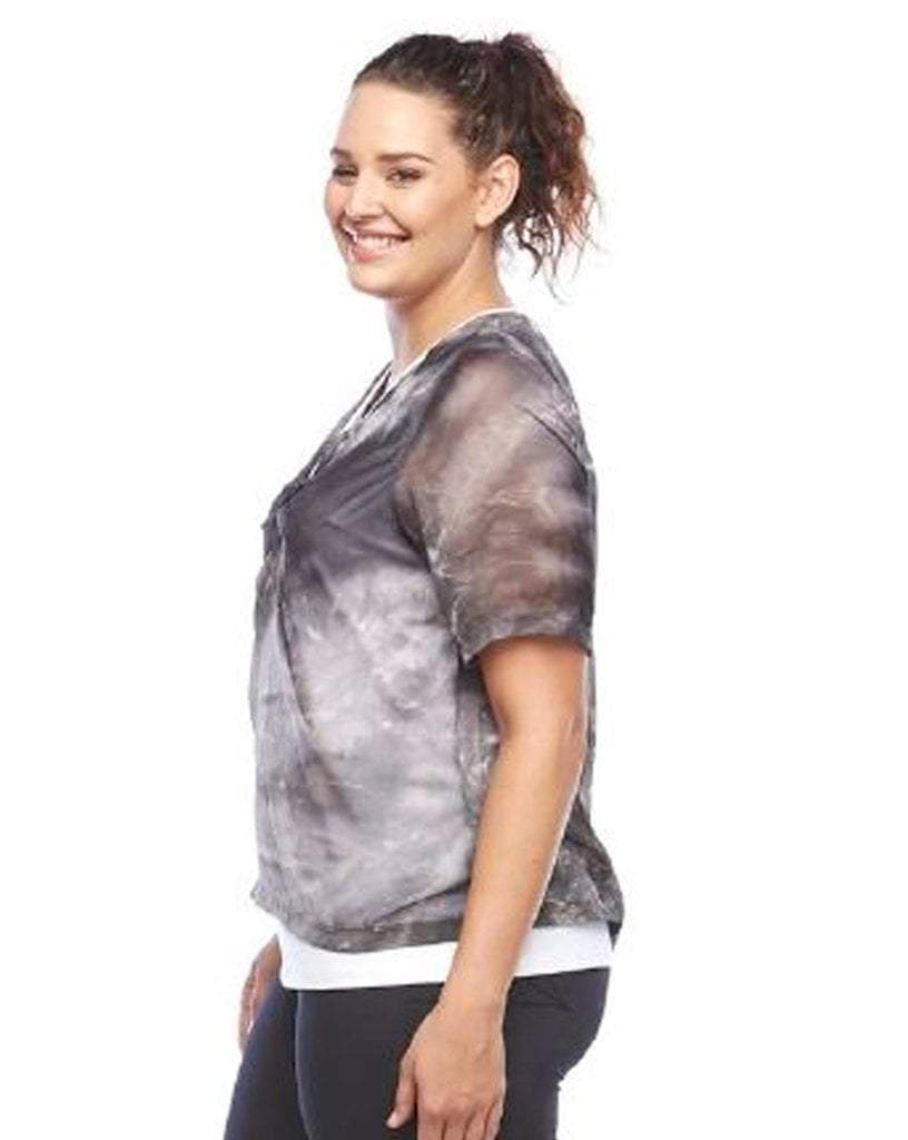 Curvy Chic womens tee Tie Dyed Double Tee