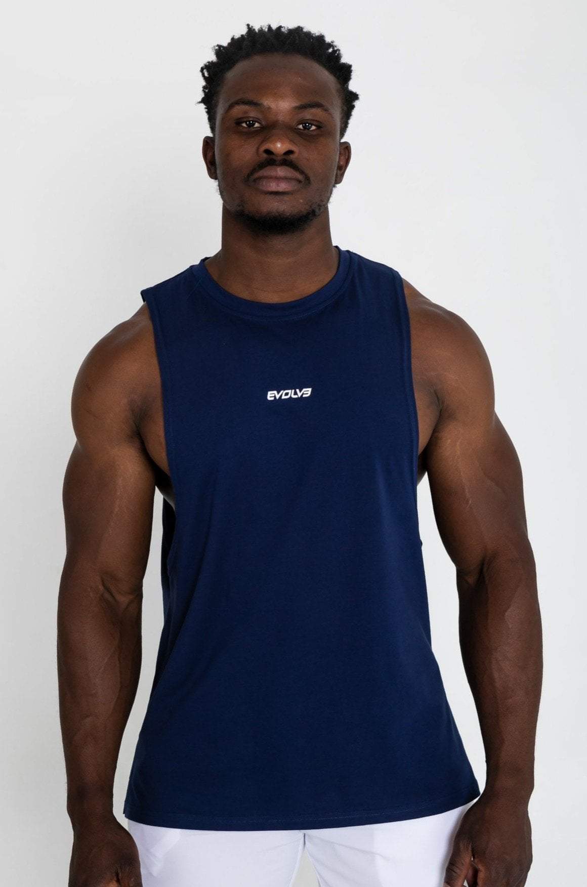 Evolve Apparel Critical Muscle Tank - Navy Blue