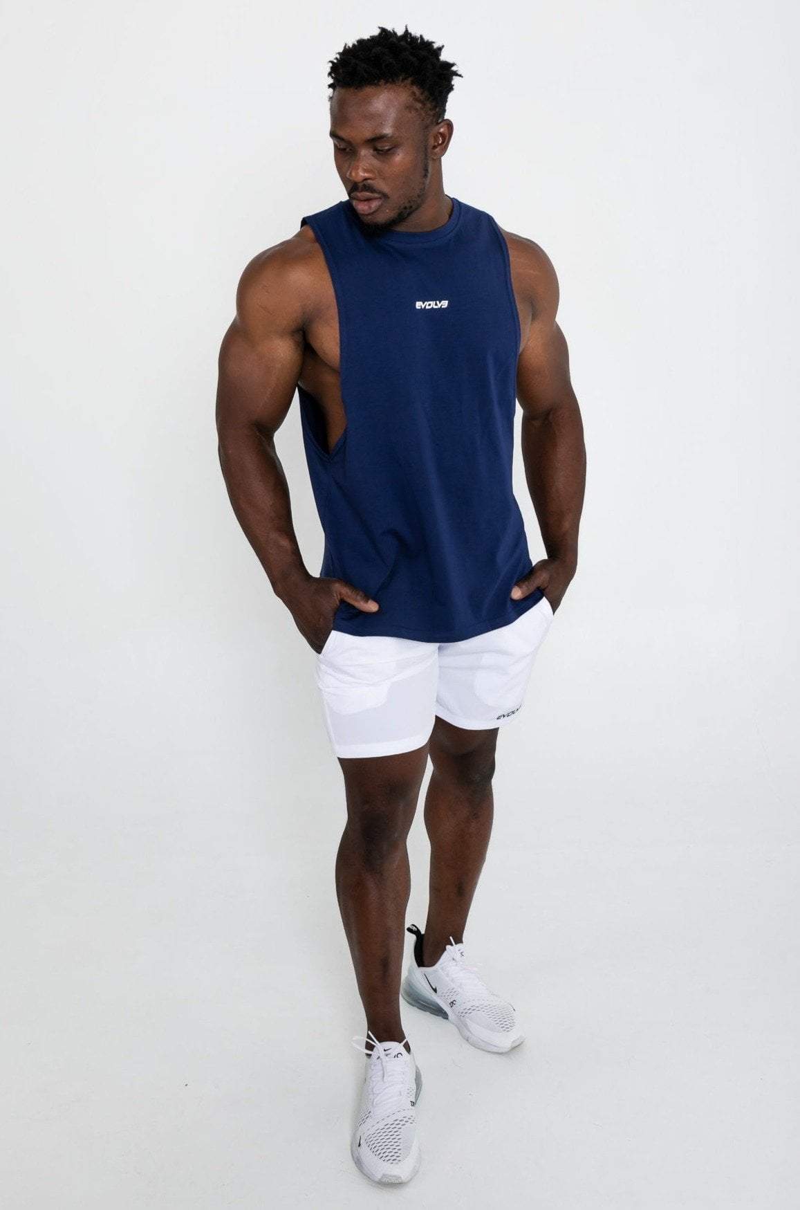 Evolve Apparel Critical Muscle Tank - Navy Blue