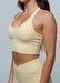 Evolve Apparel Elevate Halter Bra - Buttermilk