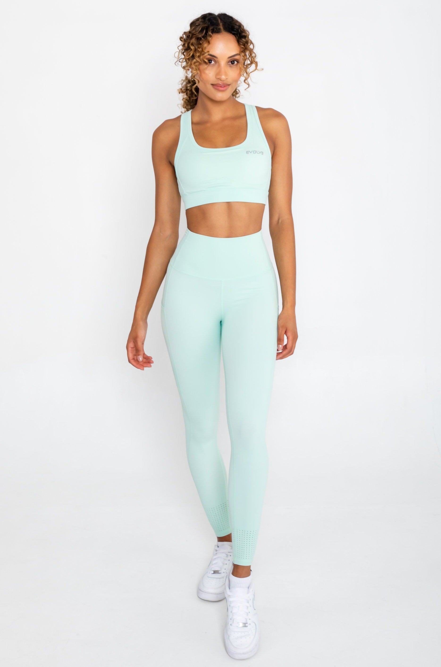Gym Wear Mint Green Gym Leggings Active Leggings Pastel Mint Be