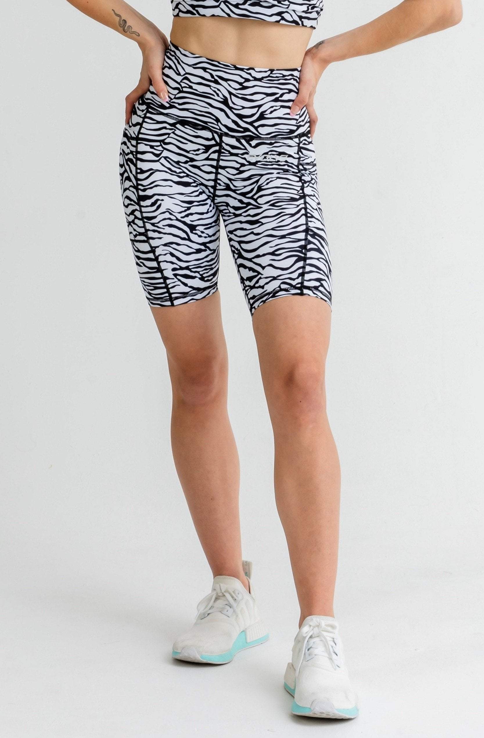Evolve Apparel Jungle Bike Shorts - Zebra