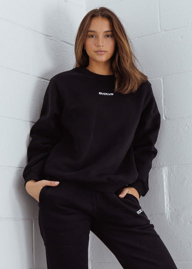 Evolve Apparel Oversized Crewneck - Black
