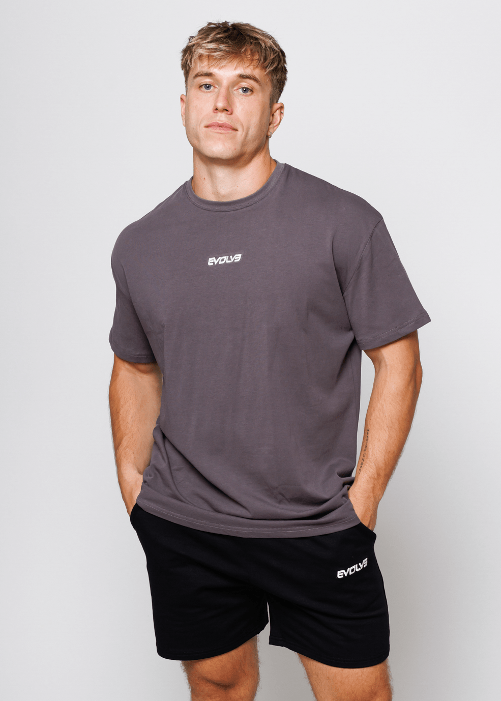 Evolve Apparel Oversized Tee - Slate Grey