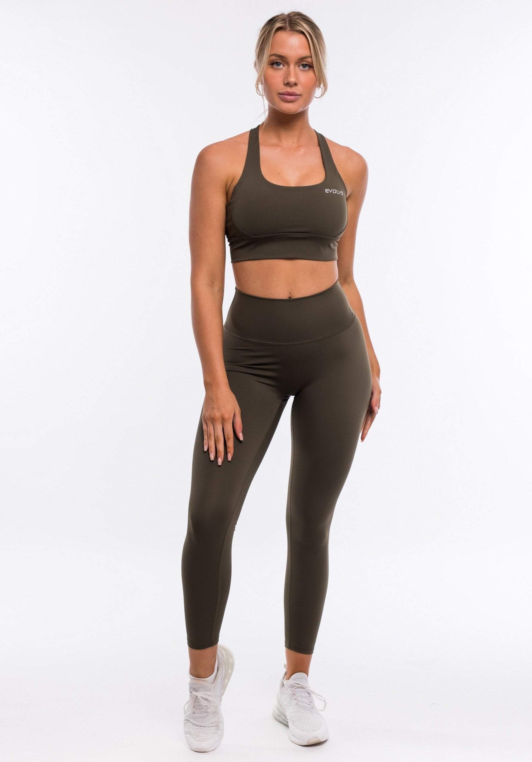 Evolve Apparel Vital Sports Bra - Khaki