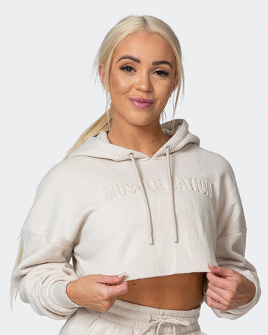 musclenation Hoodies Copy of LOUNGE CROPPED HOODIE Black