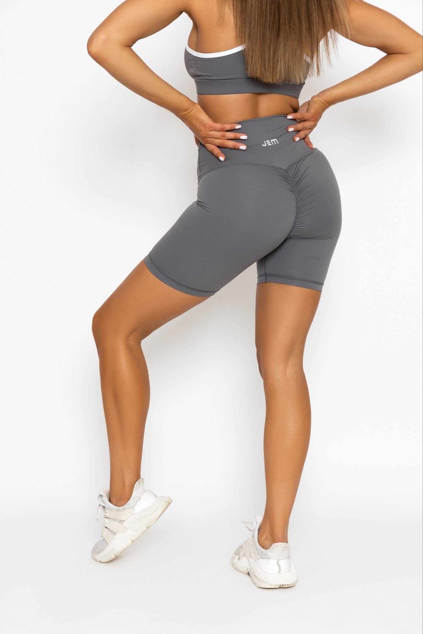 JEM Sporting Booty Shorts Essential Scrunch Shorts - Charcoal