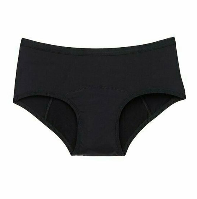 Juju Lingerie Absorbent Underwear – Midi Brief – Black