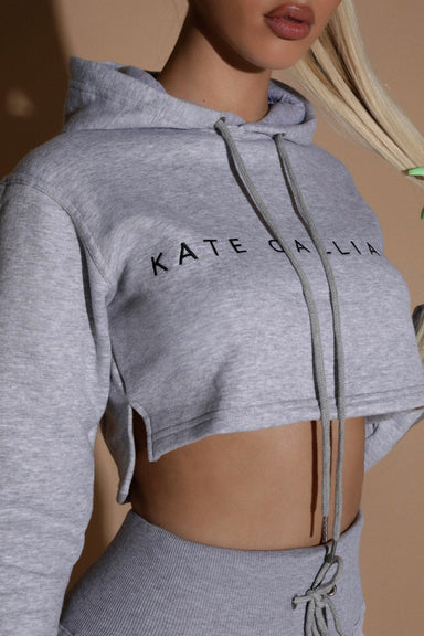 Kate Galliano Hoodies KG Cropped Hoodie - Grey