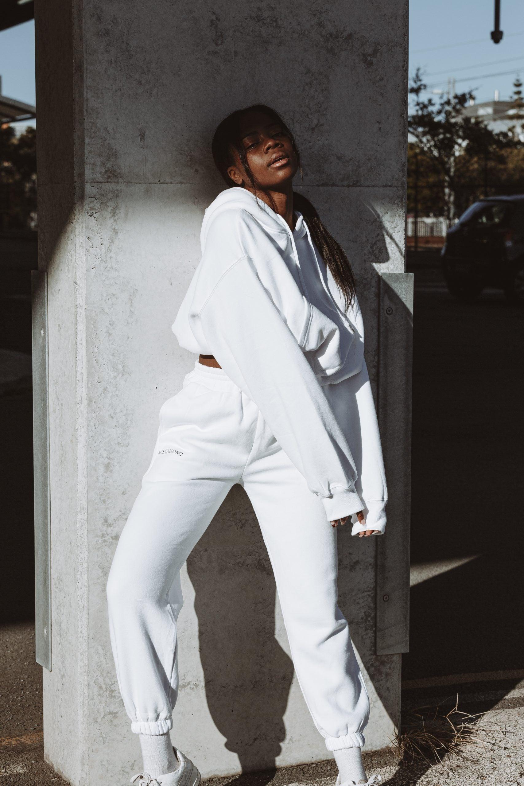 Luxe Tracksuit Pants White Be Activewear