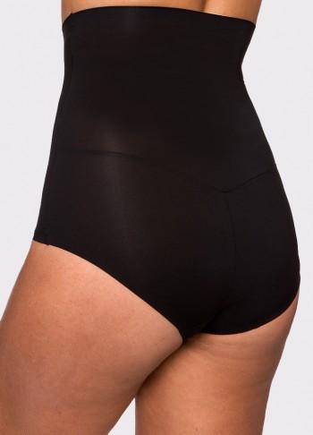 Micro Fiber Shaping High Waist Brief with Silicone - Black - Be Activewear