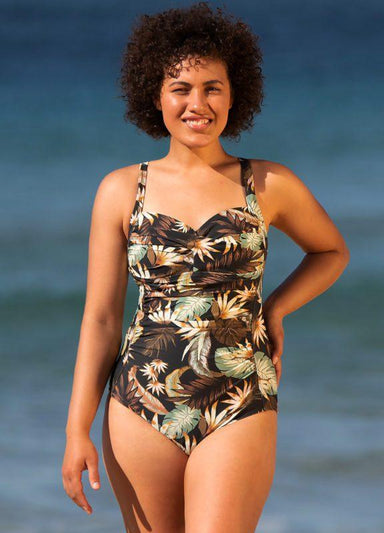 lasculpte Swimmers One Piece Dark Tropical