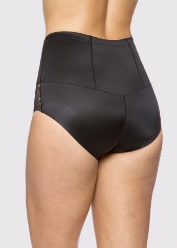 Sheer Shaping full brief lace details  - Black - Be Activewear