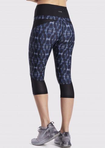 Shaping Printed Crop Tight - Blue Print - Be Activewear