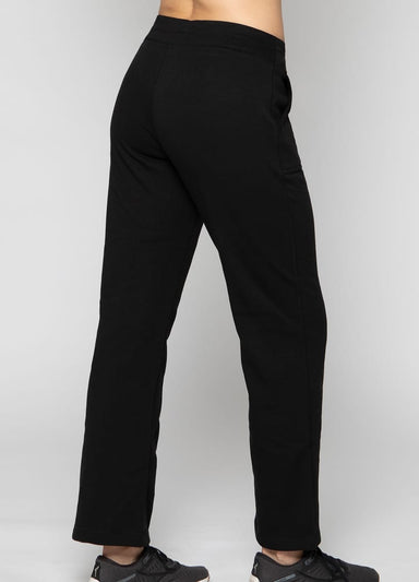 lasculpte Track Pants Track Pants for Women Wide Leg -Black