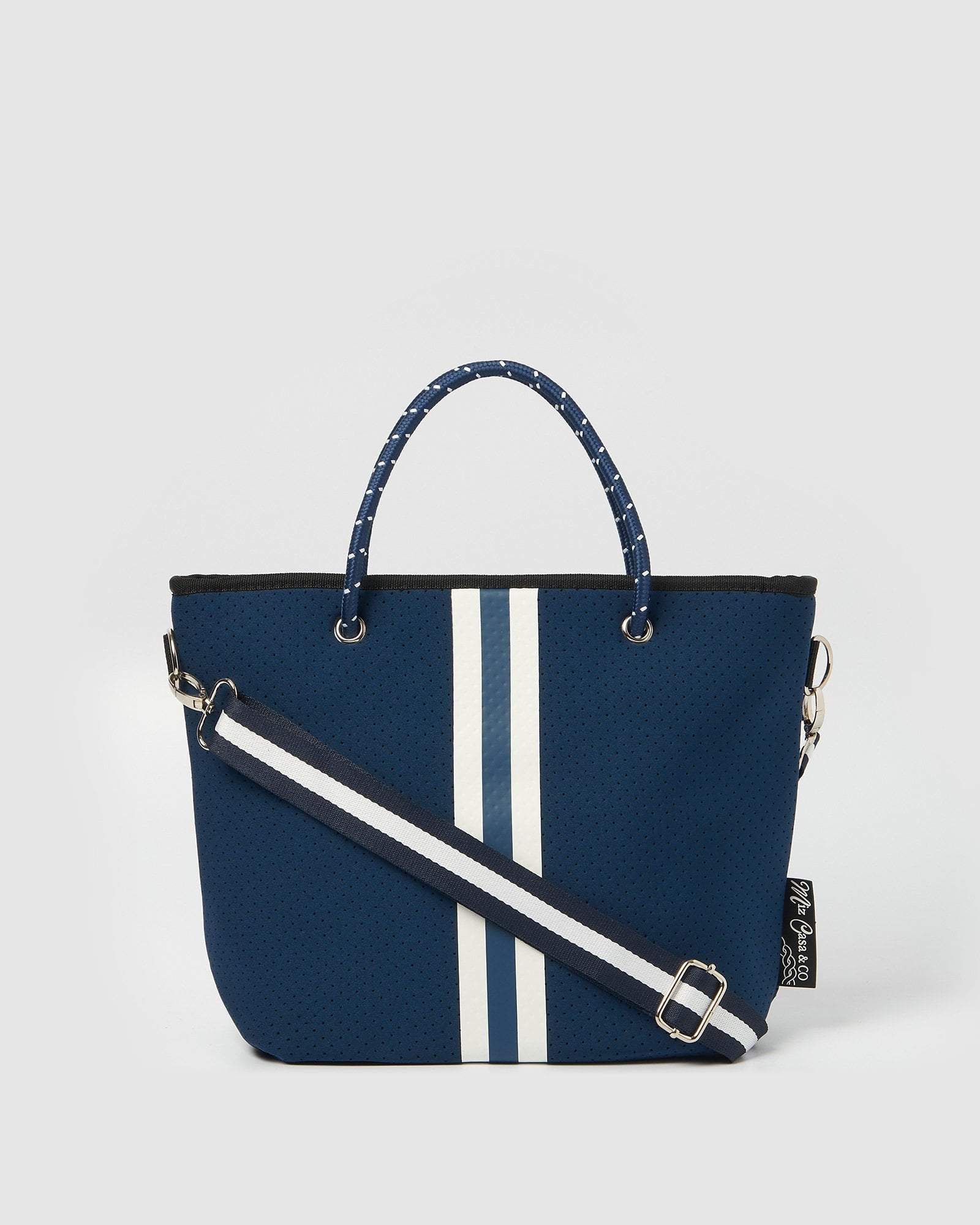 Miz Casa and Co Bags One Size / Navy Miz Casa & Co Beverly Neoprene Mini Tote Bag Navy